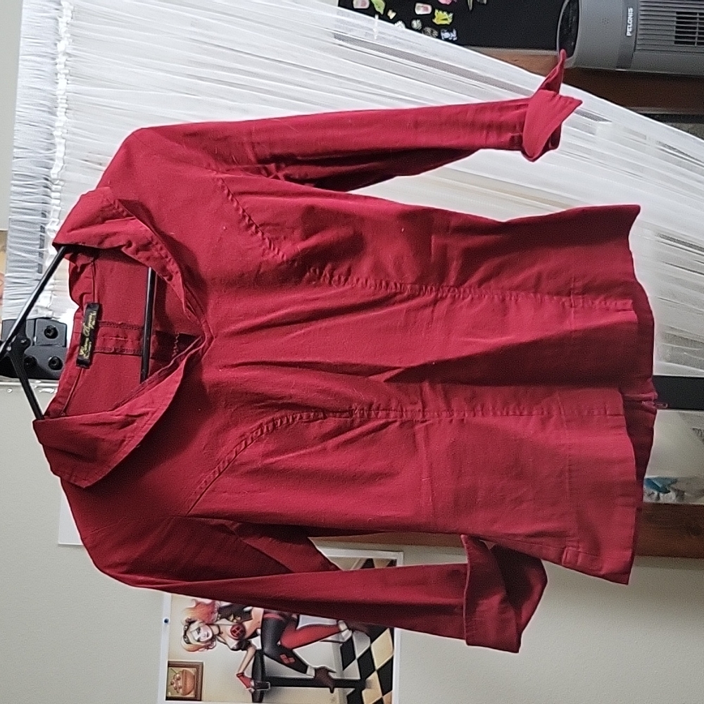 Maroon Laura byrnes/pinup girl clothing Harrison top